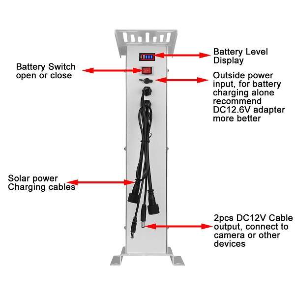 IP-Q45-VI-Z-4G Solar Powered IP Camera With 3 Antenna And 60W Solar Security System Backup Batter...