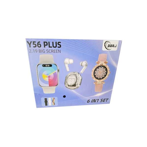 Y56 Plus 2 Set Of Watch With Bluetooth Earphones And 3 Watch Strip Olywear App