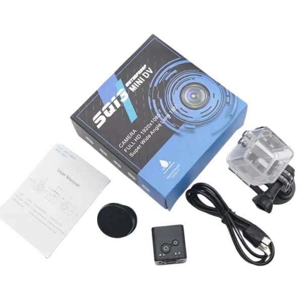 SQ13 Mini DV Rechargeable Camera Full HD 1080P, With 8 IR And Waterproof Case