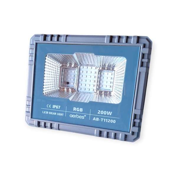 Aerbes AB-T11200 200W 46LED Solar RGB Flood Light 8000mah Battery With Remote Control