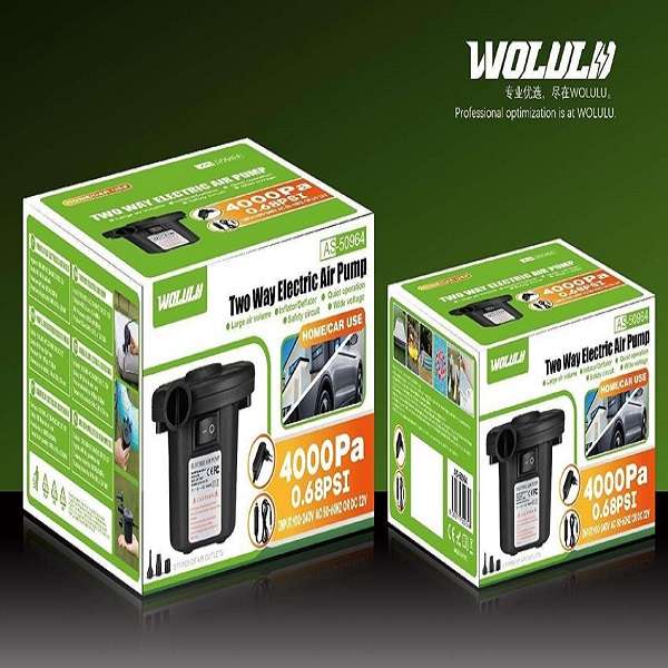 WOLULU AS-50964 Electric Air Pump Portable Inflator Deflator for Bed Mattress, Bicycle And Balloons