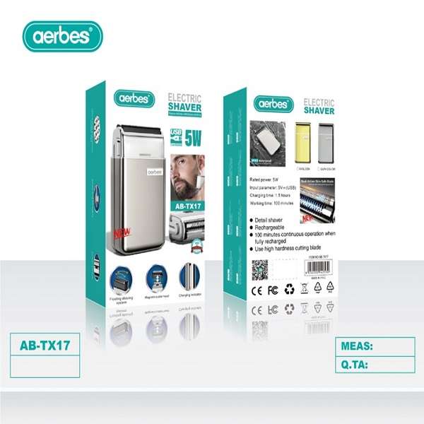 Aerbes AB-TX17 USB Rechargeable 5W Electric Shaver
