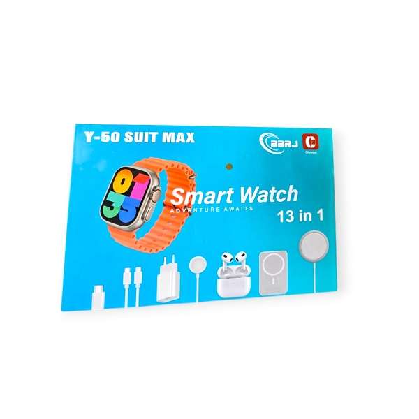 Y-50 Suit Max 13 in 1 Smart Watch Accessory Set With Earphones, Extra Straps, Chargers And Covers