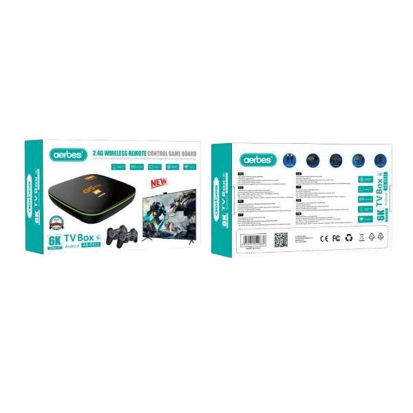 Aerbes AB-DS11 6K TV Box Game Board With 2 Wireless Controllers