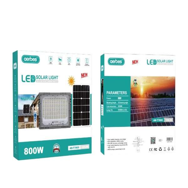 Aerbes AB-T7800 800W LED Solar Light With Seperate Panel And Remote Control