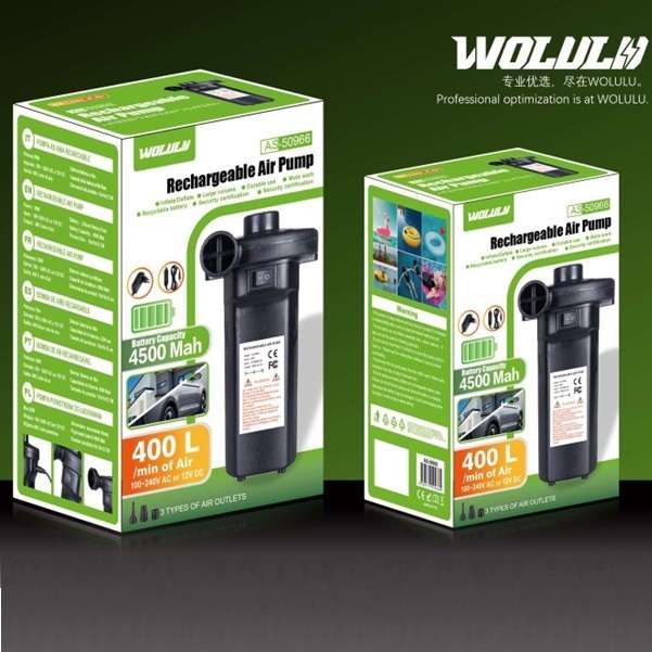 Wolulu AS-50966 Dual Purpose 4500Mah Inflatable Rechargeable Pump