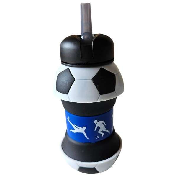550 Collaspible Silicone Soccer Water Bottle