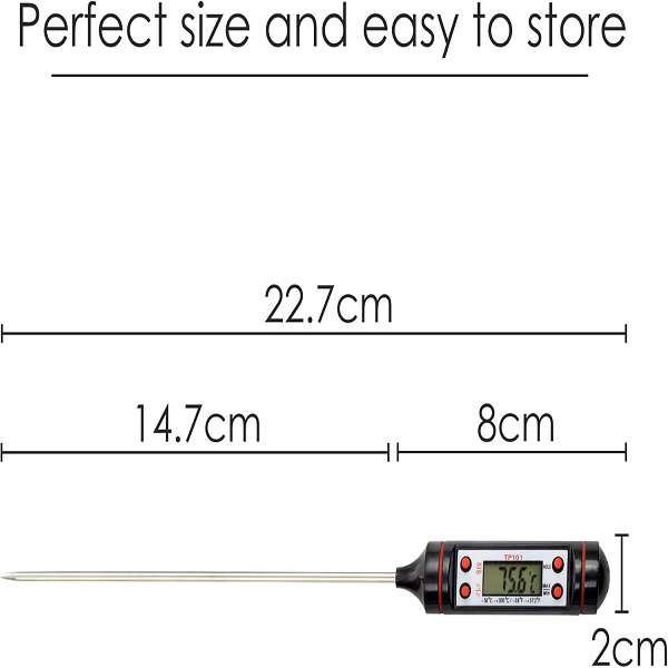 JG20375689 Digital Food Thermometer Reading with LCD Display
