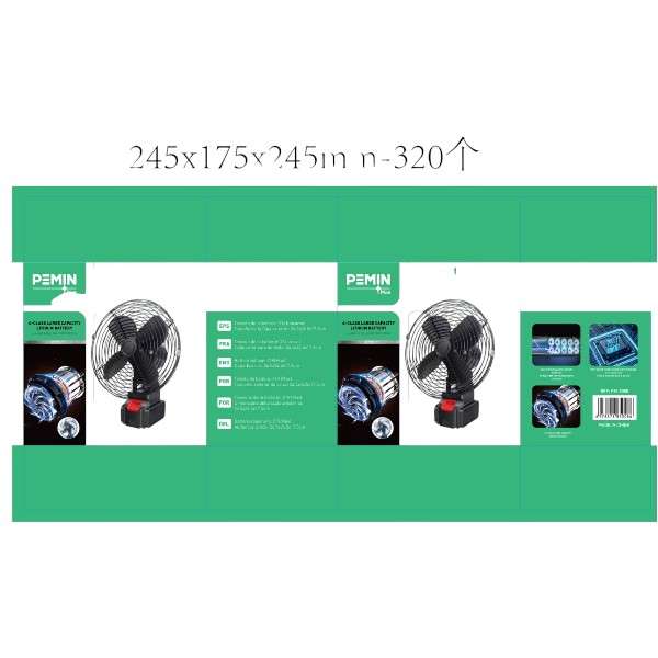 Pemin PM-143 Oscillating Rechargeable Lithium Battery Fan