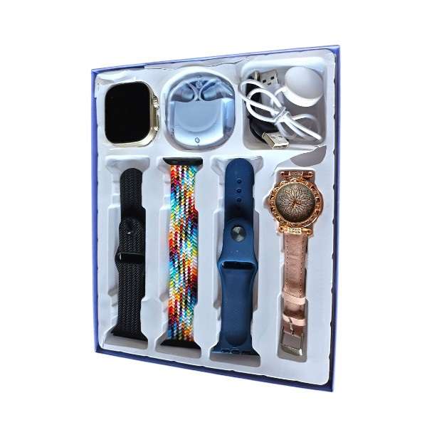 Y56 Plus 2 Set Of Watch With Bluetooth Earphones And 3 Watch Strip Olywear App