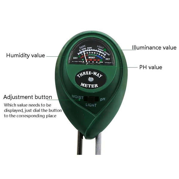 JG20375687 3 IN 1 Soil PH, Moisture and Light Meter