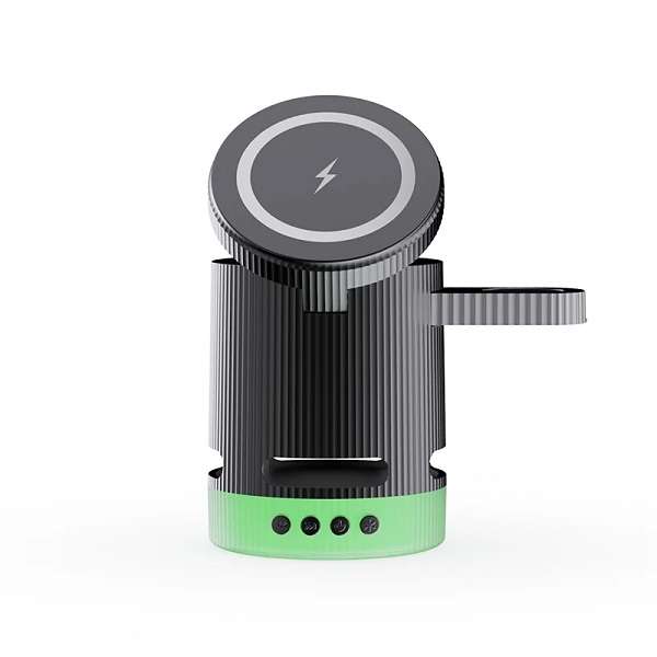 Aerbes AB-SJ158 4 in 1 Magnetic Wireless Charger With Speaker