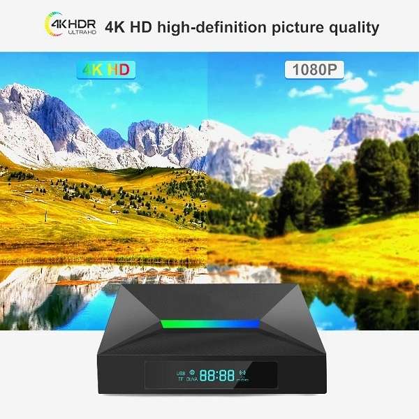 Tangka TK-TV03 Android TV Box 8GB RAM + 128GB Storage 4K Ultra HD Streaming And Dual-Band WiFi