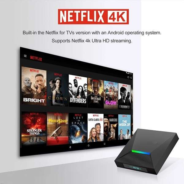 Tangka TK-TV03 Android TV Box 8GB RAM + 128GB Storage 4K Ultra HD Streaming And Dual-Band WiFi