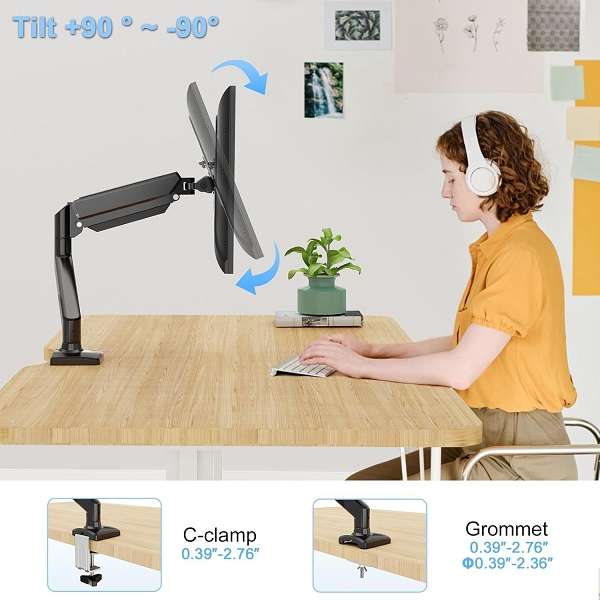 F80 17 to 32 Single  Monitor Desk Mount