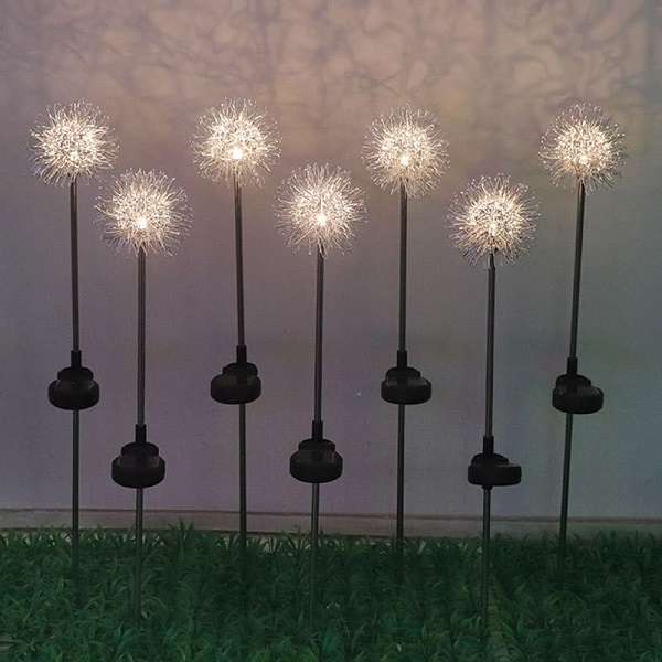FA-LC77C 2Pack Garden Stakes Outdoor Decor Dandelion RGB Solar Powered Decorative Lights