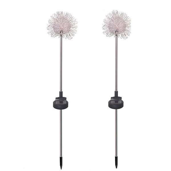 FA-LC77C 2Pack Garden Stakes Outdoor Decor Dandelion RGB Solar Powered Decorative Lights