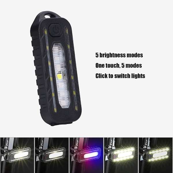 W676 Rechargeable Bike Light Rear Tail Light With Warning Light