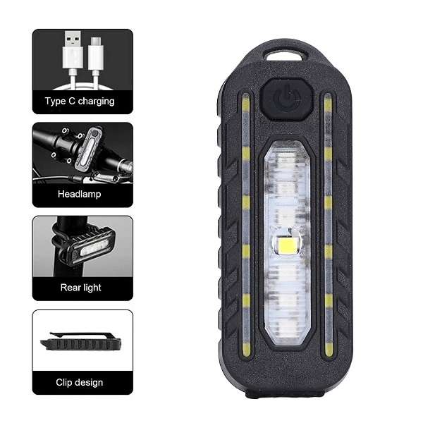 W676 Rechargeable Bike Light Rear Tail Light With Warning Light