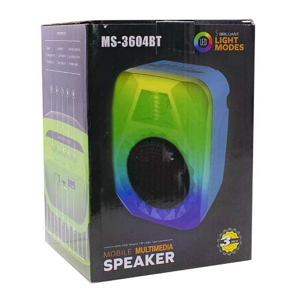 MS-3604BT 5 Light Mode Portable Bluetooth Speaker 7