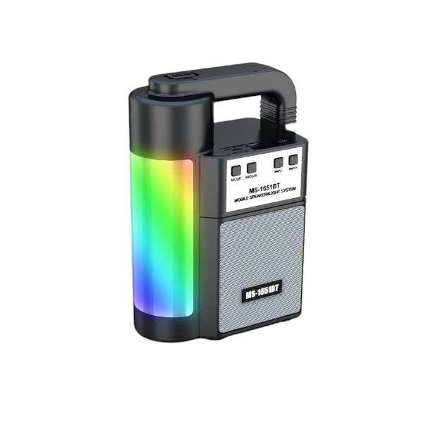 MS-1654BT Bluetooth 4 Speaker With Flashlight And RGB LED