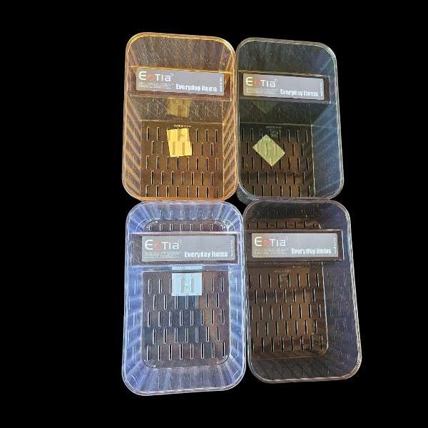 438728 Dual Compartment Acrylic Container Box For Everyday Use