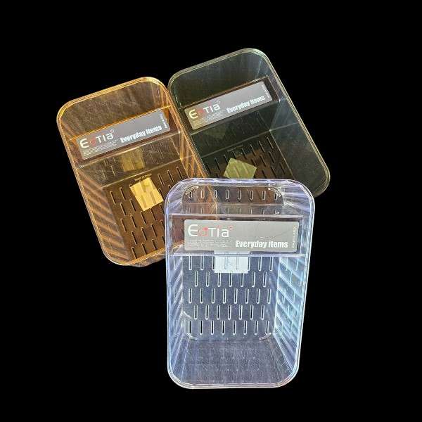 438728 Dual Compartment Acrylic Container Box For Everyday Use