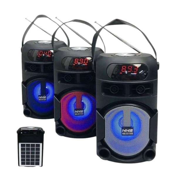 NS-S119S Portable Wireless Speaker With Solar Panel