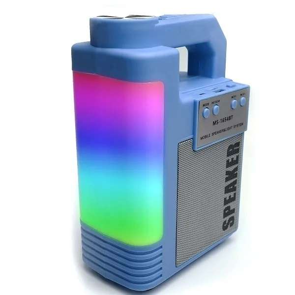 MS-1654BT Bluetooth 4 Speaker With Flashlight And RGB LED