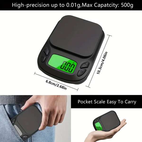 Aerbes AB-C21 Mini Pocket Size 7 Unit Electronic Scale For Jewellery
