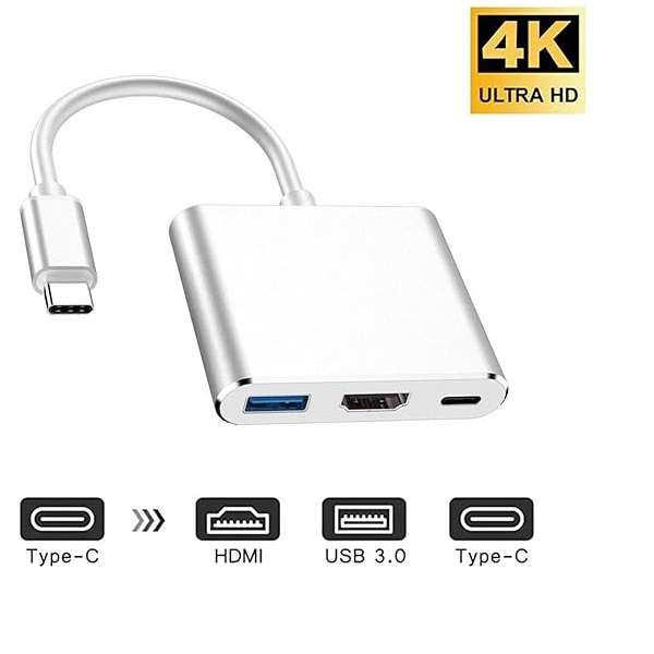 Tangka TK-H141 Type C To  HDMI + USB 3.0 +Type C Adapter Cable