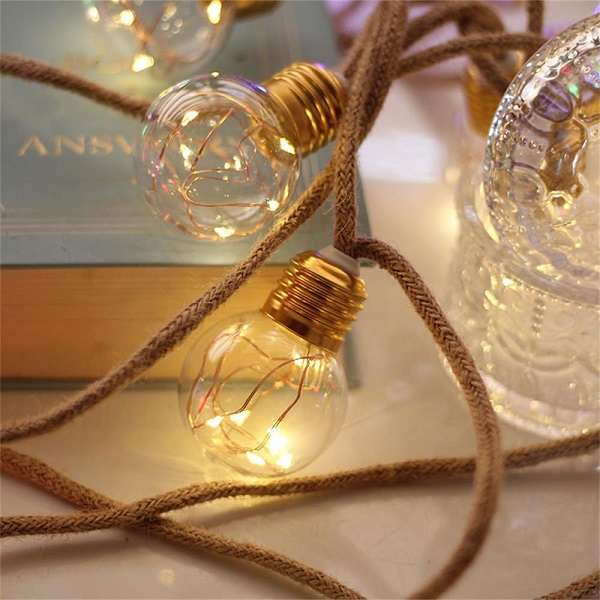 Aerbes AB-TY248-1 Warm White 8M Solar Round Bulb String Light 1200mah Battery
