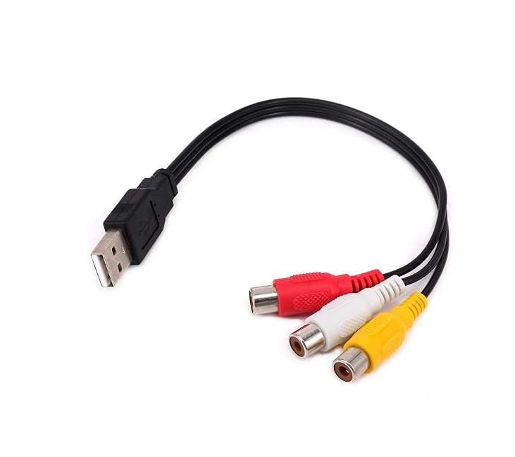 SE-L228 USB Male To 3RCA Female Cable 30cm