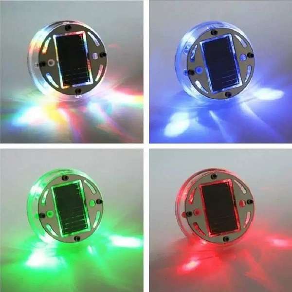 Solar Powered RGB Car Hub Lamp For Wheels