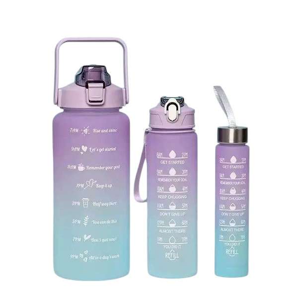 Motivational 3 Piece Set Bottles
