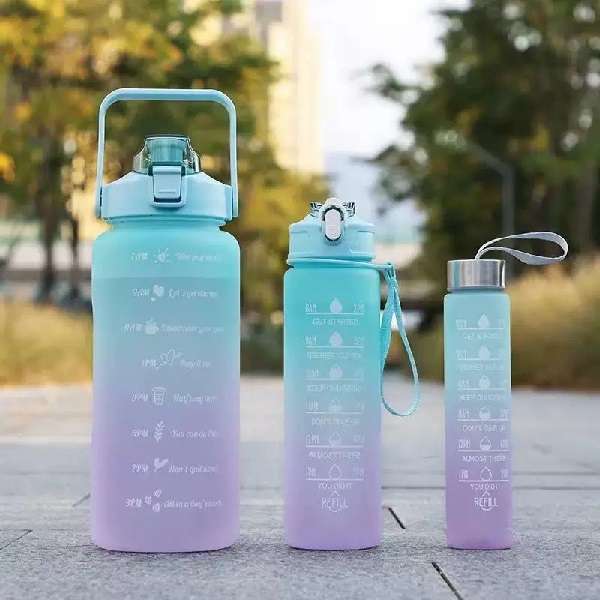 Motivational 3 Piece Set Bottles