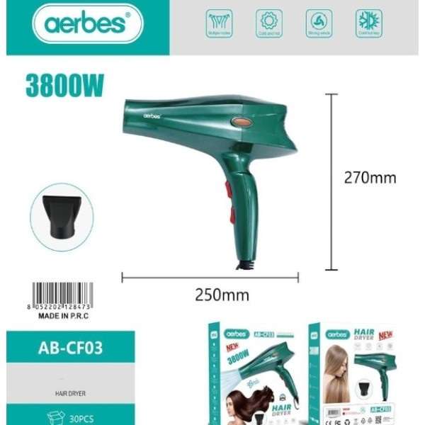 Aerbes AB-CF03 220V Hair Dryer 3800W