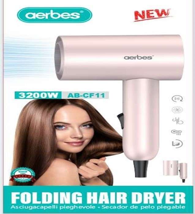 Aerbes AB-CF11 3200W Folding Hair Dryer 220V