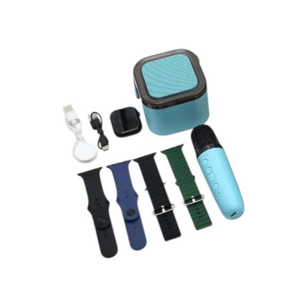 ZT-40 7 in 1 Watch Set With Karaoke Speaker And 4 Straps