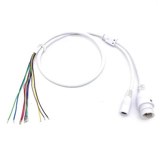 XF0576 White Poe Power Tail Cable for Video Surveillance  Pack of 50
