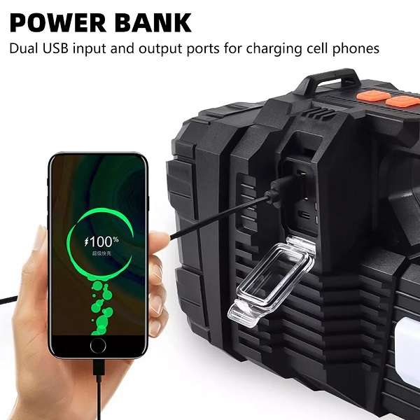 PM-65 Handheld Bright Solar Powered Searchlight W5168-2