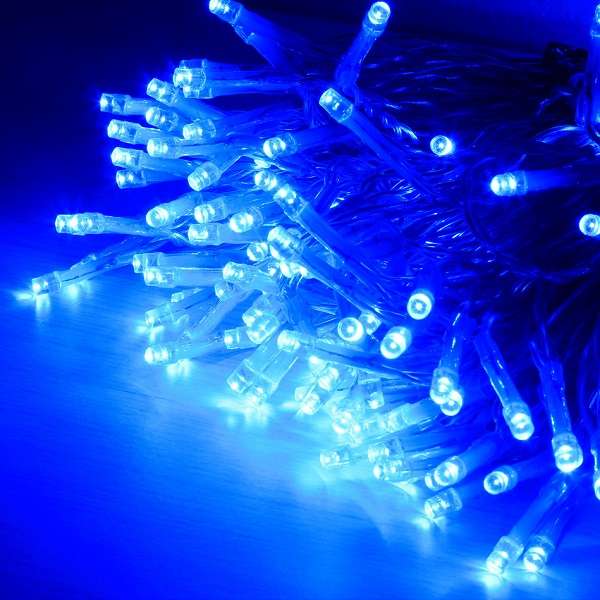 ZYF-D224 Blue 3m x 3m Clear Cable Fairy Curtain Light