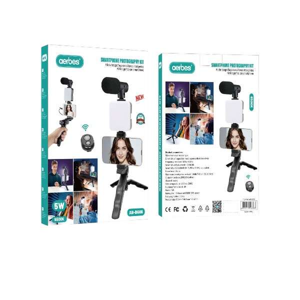 Aerbes AB-BG06 5W 6500K Video Podcast Kit with Bluetooth Remote Control