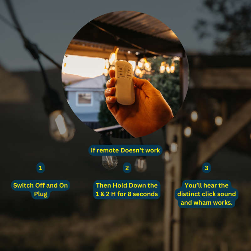 Festoon Remote On/Off Switch and Timer for String Light
