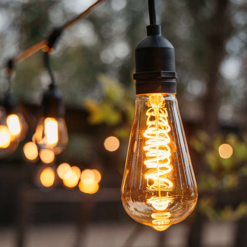 Vintage Edison Spiral Light Bulb ST64 Golden LED E27 3W
