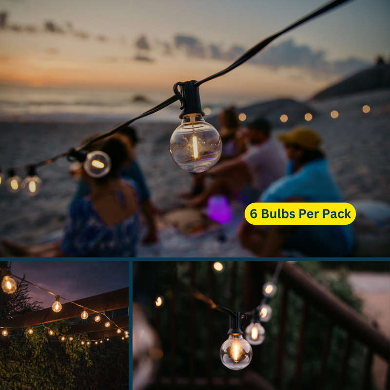 Classic Solar G40 LED E12 0.8W 6 Pack Replacement Bulb
