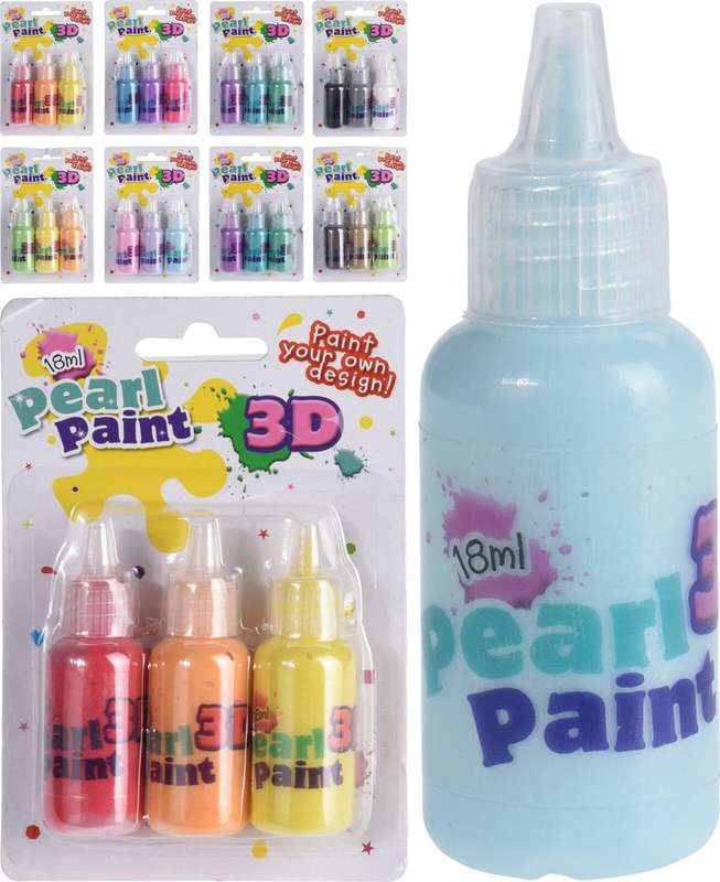 3D Pearl Paint Set - Light: Blue/ Purple/ Pink