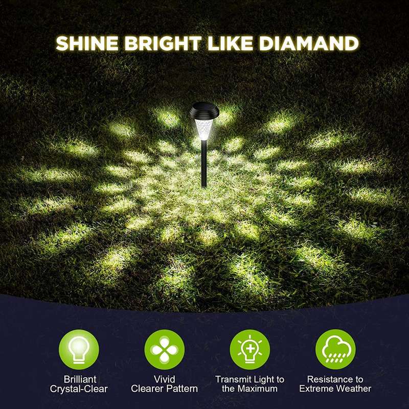 Diamond Solar Outdoor Lights - 8 Pack