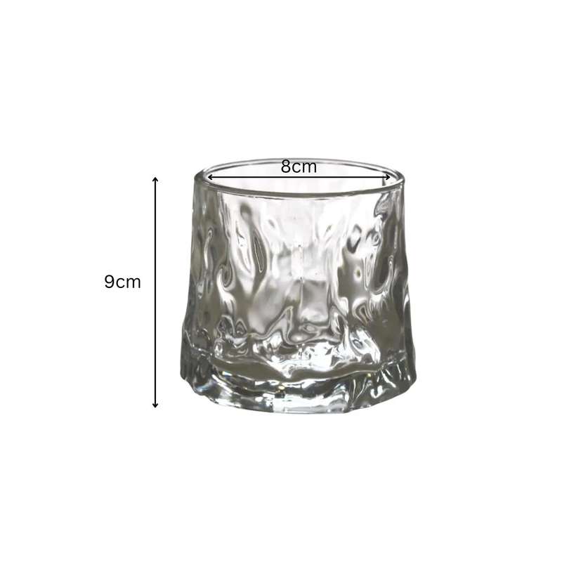 Set of 4 Nordic Bark Rocking Tumbler Glass