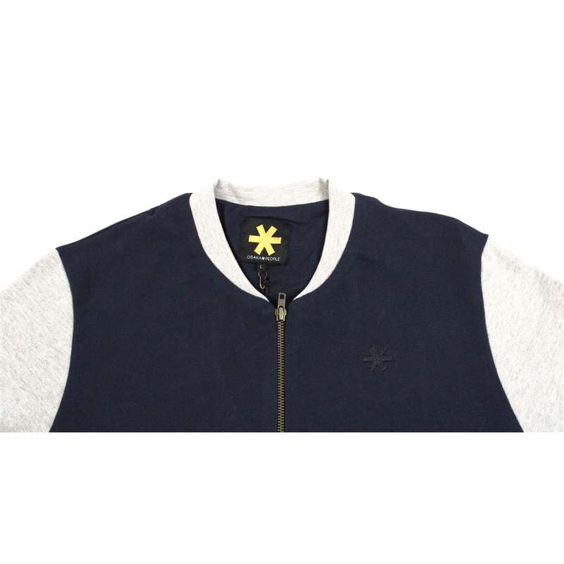 Osaka - Mens Bomber Sweater - Navy/grey - Large